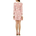 thumbnail image 4 of MODA NOVA Juniors Peter Pan Collar Long Sleeves Above Knee A Line Dress, 4 of 7