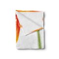 thumbnail image 2 of Flower Soft Flannel Fleece Throw Blanket, Sun Flora Reflection on the Water in a Rainy Day Leaves in a Water River Photo, Cozy Plush for Indoor and Outdoor Use, 70" x 90", Orange, by Ambesonne, 2 of 5