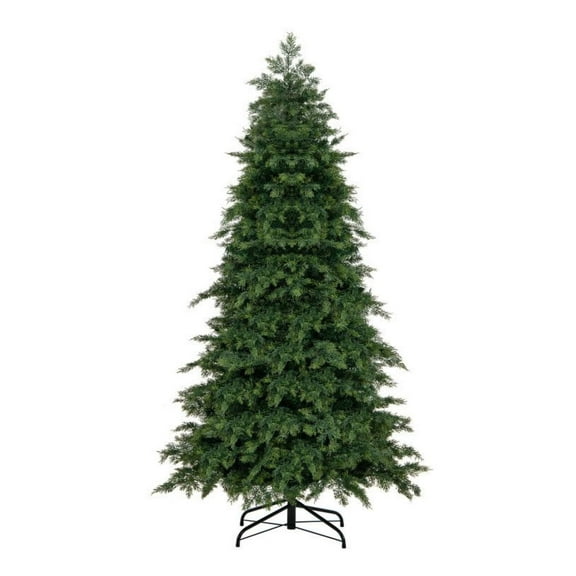 Yunken Artificial Green Christmas Tree with Hinged Branches for Easy Setup and 721/1019 Lush PVC Branch Tips Included