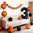 thumbnail image 3 of Globos con números de baloncesto de 40 pulgadas para decoración de fiesta de tercer cumpleaños, 3 of 6