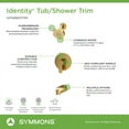 thumbnail image 6 of Symmons S6792BBZ15TRM Identity Hydromersion Tub And Shower Trim Package - Bronze, 6 of 7