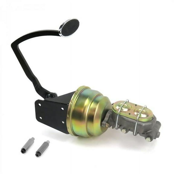 Helix Suspension Brakes & Steering  32 Ford 8 in. Dual Brake Pedal Kit Disc & Disc Large Oval Chrome Pad