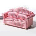 thumbnail image 3 of 1/12 de miniatura amor asiento sofá sillón, casa de muebles sofá, y rojo de comprobación Sofá de dos plazas Salvador sofá miniatura de casa de muñecas, 3 of 9