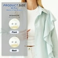 thumbnail image 2 of Uxcell 50 Pcs 10mm Botones de Madreperla, Botones de Concha de Perla Natural de 2 Agujeros para Coser Ropa, Abrigos, Trajes, Camisas, Decoración de Manualidades DIY, Blanco Crema, 2 of 6