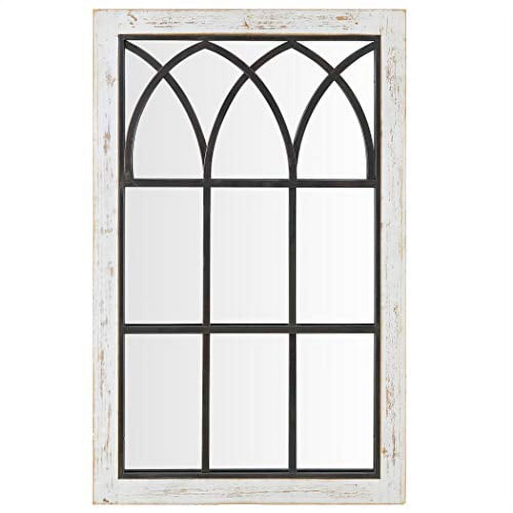 FirsTime & Co. White Vista Arch Wall Mirror, Farmhouse, Rectangular, 23.6 x 1.25 x 37.4 in