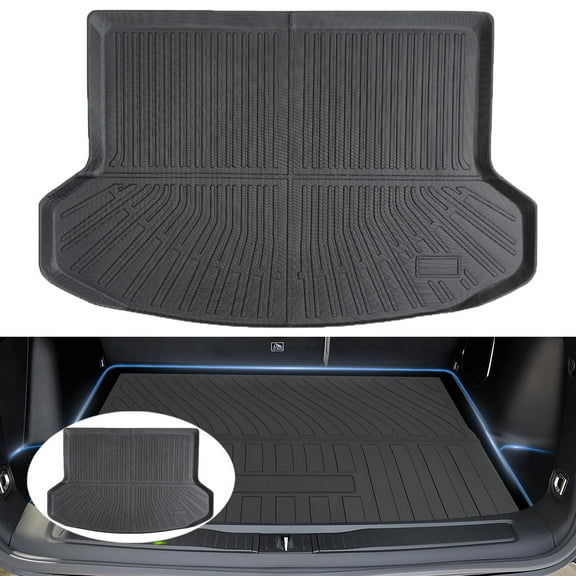 Canvcle Cargo Liner Trunk Mat for 2021-2023 Kia Seltos, Only Fits Models with Subwoofer in Cargo Area, All Weather Rear Trunk Liner Mat Black