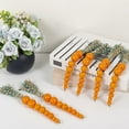 thumbnail image 3 of Wanfds Decoration, 4 Pcs Beaded Carrot Rustic Spring Wood Tiered Tray, Easter, Orange, 8.66", 3 of 6
