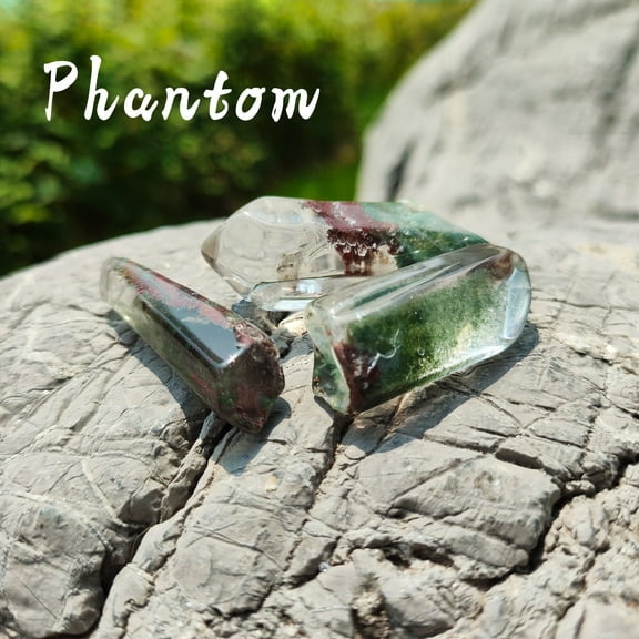 Enchanting Phantom Quartz Raw Stone - Natural Ghost Crystal with Ethereal Inclusions, Spiritual Growth & Wealth Manifestation Stone, Collector's Mineral Specimen (Nature's Captivating Canvas)
