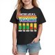 thumbnail image 2 of Blusas y camisas de manga corta con cuello redondo para niños y niñas, camisetas gráficas de manga corta, blusas con estampados bonitos para la temporada escolar., 2 of 9