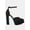 Black, variant on Maeissa Pearls Brooch Detail Platform Block Heel Sandals