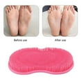 thumbnail image 3 of Silicone Shower Foot Scrubber Back Brush Massager Clean Bathroom Non Slip Bath, 3 of 9