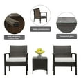thumbnail image 2 of Outdoor Patio 3PCS Set, Coffee Table Sets for Patio & Garden, Coffee Table Modern All Weather Outdoor Patio Garden Backyard Furniture, with Weather Resistant Cushions & Tempered Glass Tabletop, S10545, 2 of 8