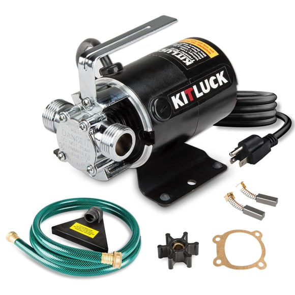 Bomba de transferencia de agua KITLUCK 115V 1/10HP 1250L/h con kit de mangueras