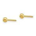 thumbnail image 2 of Auriga Fine Jewelry 24k Yellow Gold Plated 3mm Plated Ball Stud Earrings for Women, 2 of 6