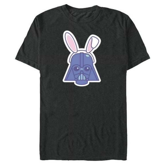 Star Wars Darth Vader Sticker Style Rabbit Ears Easter Bunny - Short Sleeve Blended T-Shirt for Adults - Customized-Dark Heather