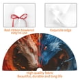thumbnail image 4 of Yiaed Red And Blue Fire Dragon F Print Christmas Tree Skirt , Tree SkirtsTree Mat for Christmas Winter Holiday Indoor Decorations-48", 4 of 7