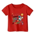 thumbnail image 4 of oqasdz Kids Girls 100 Days of School Shirt Graphic Letter Print Short Sleeve T Shirt for Back To School Tee Top Breathable Cozy Versatile Summer Dailywear, 4 of 4