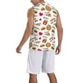 thumbnail image 2 of Naloa Fast Food Basketball Jersey Reversible Men's Mesh Athletic Sports Shirts Training Practice S-4XLMedium, 2 of 6