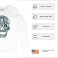 thumbnail image 6 of Philly Thing Sugar Skull Women's Long Sleeve T-shirt Day of the Dead Dia de los Muertos, 6 of 7