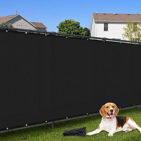 Jane Stone 6ft x50ft Privacy Screen Fence 90% Blockage Heavy Duty Protective Covering Mesh Fencing for Outdoor Patio Pool Balcony, Black