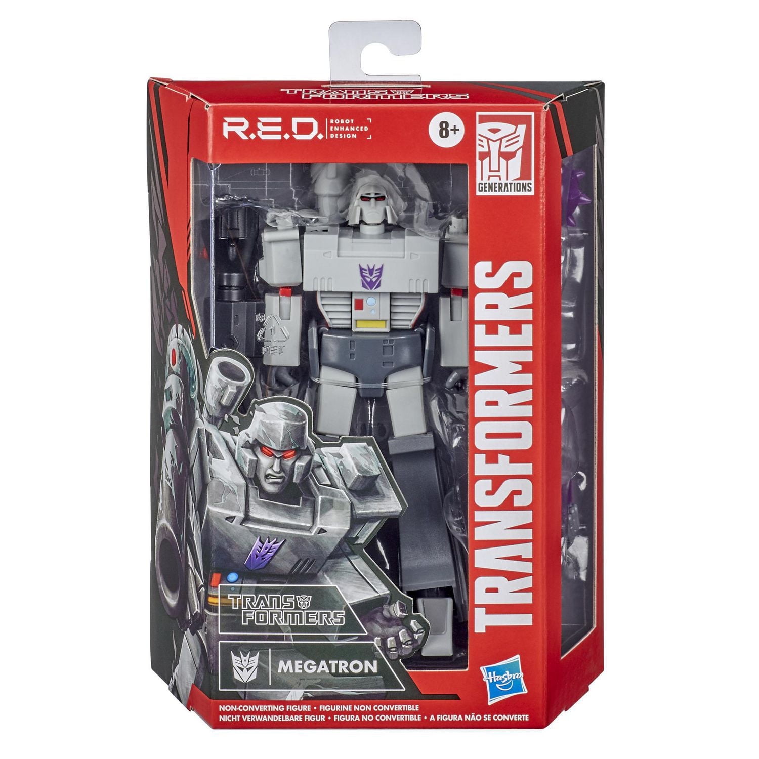 Transformers R.E.D. [Robot Enhanced Design] The Transformers G1 Megatron, Non-Converting Figure - Ages 8 and Up, 6-inch