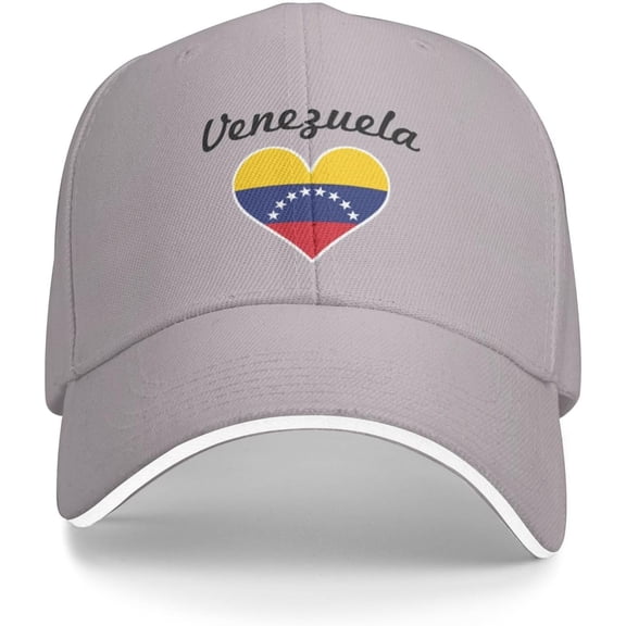 Proud Venezuelan Venezuela Flag Gifts Gray Baseball Cap Trucker Hat for Men Women Adjustable Outdoor Snapback Hat