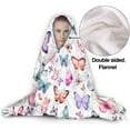 thumbnail image 2 of Mushroom Moth Hooded Blanket Wearable Hooded Blanket Cover Blanket Shawl Warm Robe Shawl Blanket Is Perfect For Bed And Couch Travel And Also A Great Surprise For The Holidays 60"x80" For Adults, 2 of 6