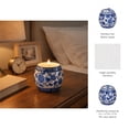 thumbnail image 5 of Ceramic Scented Candle with Lid for Home Decor - Pillar and Votive Candle for Indoor and Outdoor Spaces - Chinoiserie Design for Living Room, Bedroom, or Bathroom Decor - 5", Blue & White, 5 of 12