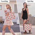 thumbnail image 6 of Large Capacity Tote Bag,Red Christmas Car Pattern Handbag Fashion Luxury Tote Bag,15.7"x13"x 5.1" Inches,Laptop Compatible, 6 of 6