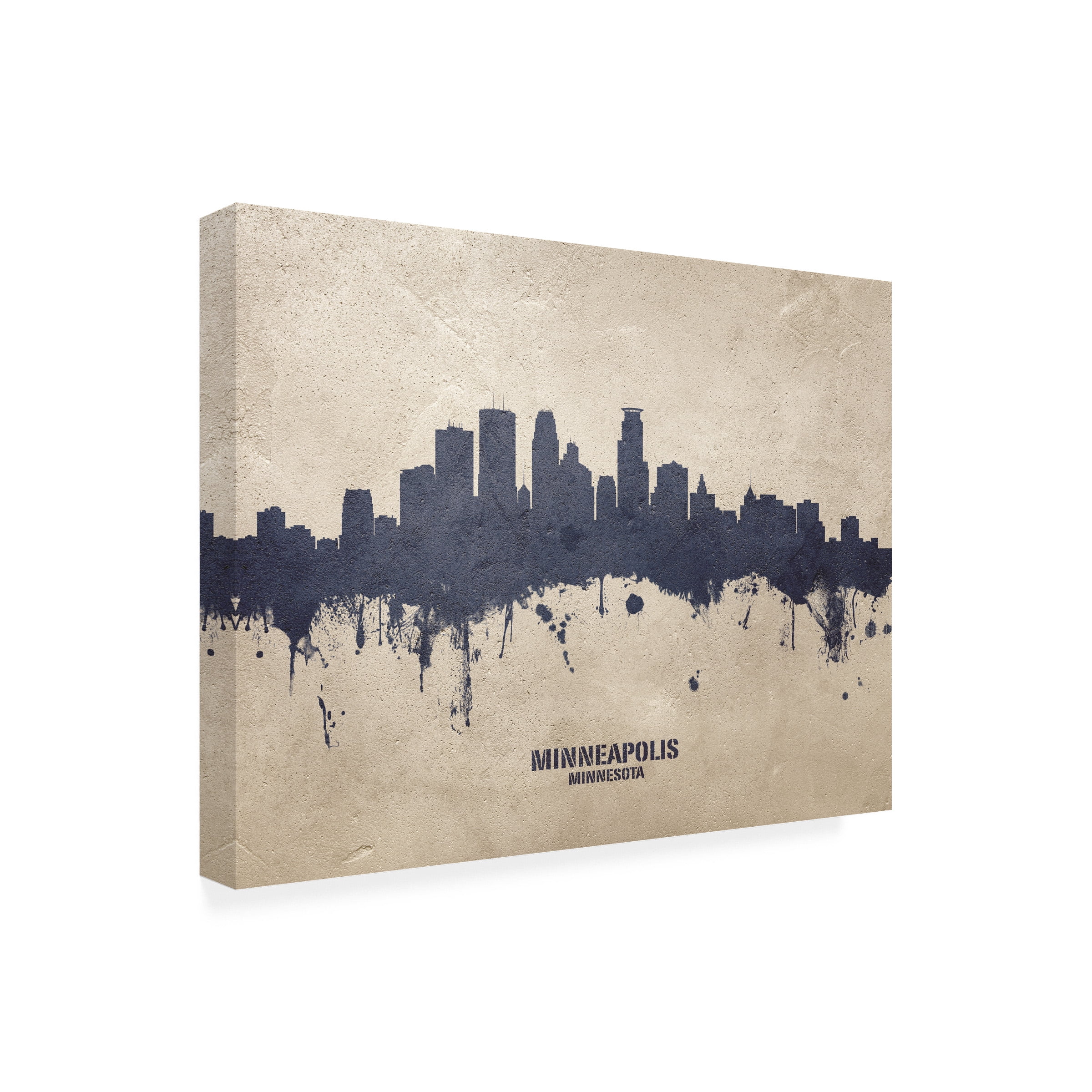 Michael Tompsett 'Minneapolis Minnesota Skyline Concrete' Canvas Art
