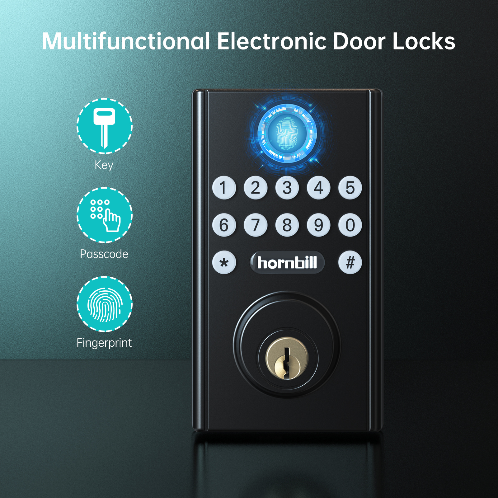 Buy Hornbill Smart Keyless Entry Door Lock, Electronic Fingerprint ...