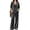 214#Dark Gray, variant on Womens Velvet Tracksuit V Neck Long Sleeve Tops Wide Leg Velour Pants 2 Piece Lounge Set