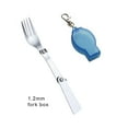thumbnail image 2 of Kearding Cubiertos para acampar Reemplazo lavable Plegable Antióxido Senderismo Picnic Cubiertos de viaje con estuche de almacenamiento Cocina y Comedor 1.2mm Horquilla Azul, 2 of 6