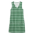 thumbnail image 3 of WAGUTH Women's Gingham Print Shift Dresses V-Neck Sleeveless Summer Mini Dress Soft Breathable Casual Dress with Pockets for Beach Vacation, 3 of 5