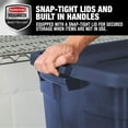 thumbnail image 4 of Rubbermaid 10 Pack Stackable Plastic Storage Containers w/Lids, Dark Indigo, 4 of 7