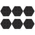 thumbnail image 2 of Honeii Cute Skull Print Leather Coaster Set of 6, Ideal for Safeguarding Your Furniture from Drinks Spills and Effortless Cleanup,Hexagon, 2 of 6