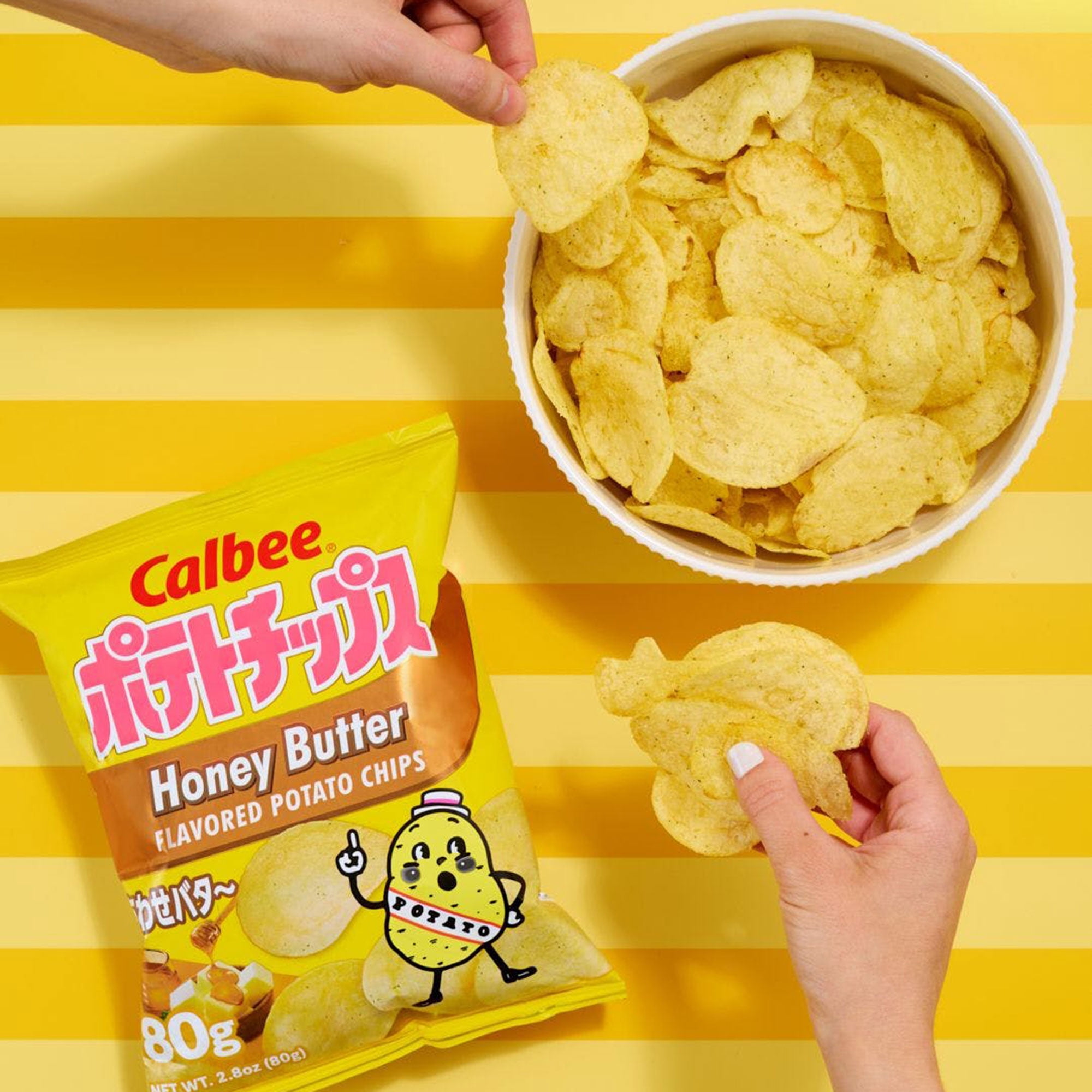 (6 pack) Calbee Potato Chips Honey Butter 2.8 oz