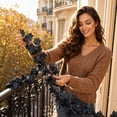 thumbnail image 7 of YiFudd Black Halloween Maple Leaf Garland, 78.7in Soft Flexible Rattan Vine for Fall Porch Mantel Window Decor, 7 of 7