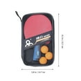 thumbnail image 3 of Table Tennis Racket Set with 2 Pcs Short Handle Paddles for Sports Use Assorted Color Composite Material 3 Balls Included, 3 of 8