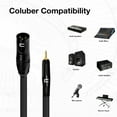 thumbnail image 2 of Coluber Cable Unbalanced XLR Male - 3.5mm TS Professional Microphone Cable, 2 of 6