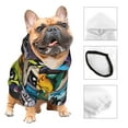thumbnail image 3 of Cauagu Colorful Pug Pattern Winter Pet Hoodie Sweatshirts- Dog Hoodie Sweater with Leash Hole - Cute Dog Hoodie - Pet Clothes Puppy Cat Custume -XX-Large, 3 of 8