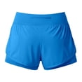 thumbnail image 4 of Arlun Athletic Running Shorts for Women 2 in 1 Stretch High Waisted Workout Gym Yoga Dolphin Shorts Lightweight Breathable Quick Drying Sports Short Pants with Lined Pockets 2-Blue M, 4 of 8