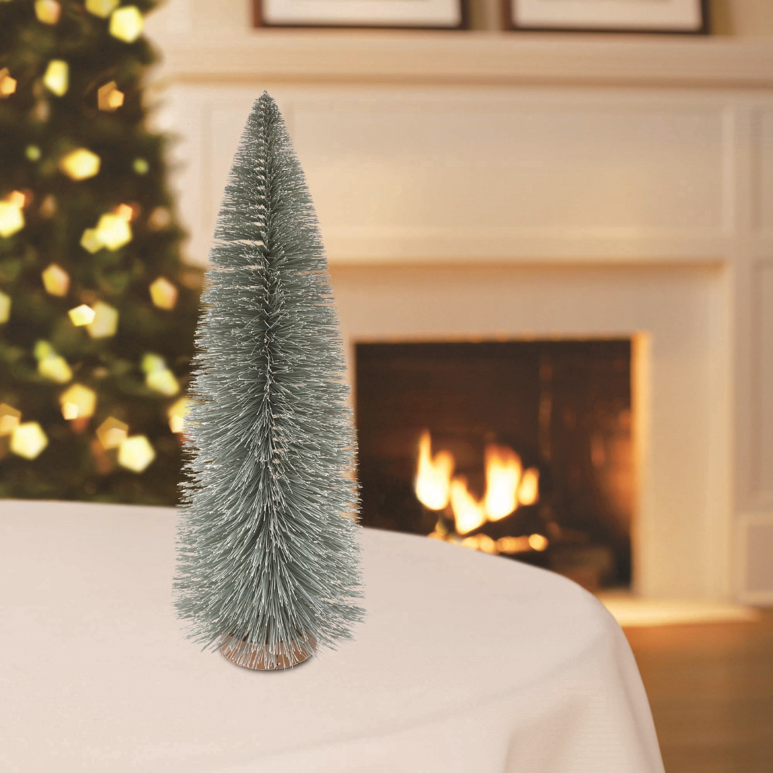 Christmas Village Pine Tree, Sage Green, 13", by Holiday Time