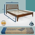 thumbnail image 6 of Acacia Kaylin Solid Wood Bed Frame With headboard Queen Caramel, 6 of 6