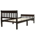 thumbnail image 3 of CITYLE Twin Size Platform Bed Wood, Twin Platform Bed Frame with Headboard and Footboard, Wood Slat Support, Twin Bed for Kids Teens, Boys and Girls, Easy Assembly, Espresso, 3 of 8