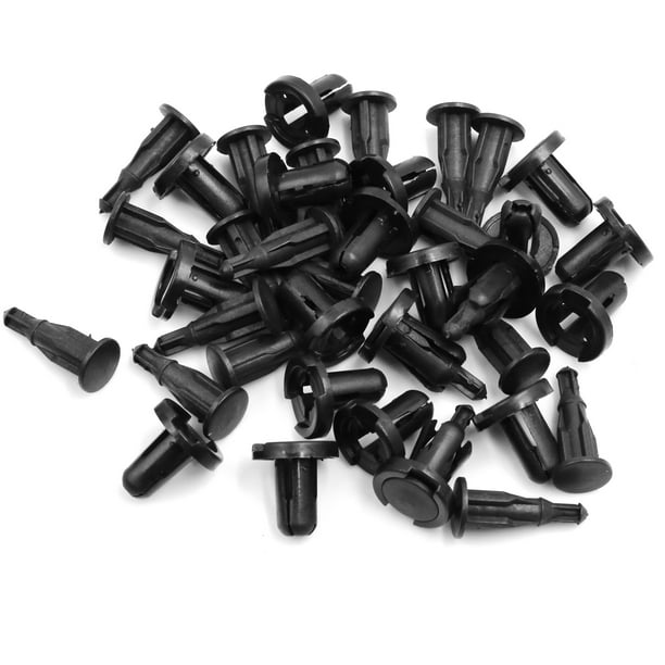 10pcs 10mm Hole Black Car Fender Plastic Rivets Push Pin Fastener Clips 5384