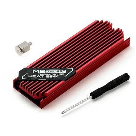 Ultrathin M.2 SSD Heat Sink M2 2280 Solid State Hard Disk Aluminum Heatsink Cooler Cooling Thermal Pad Red