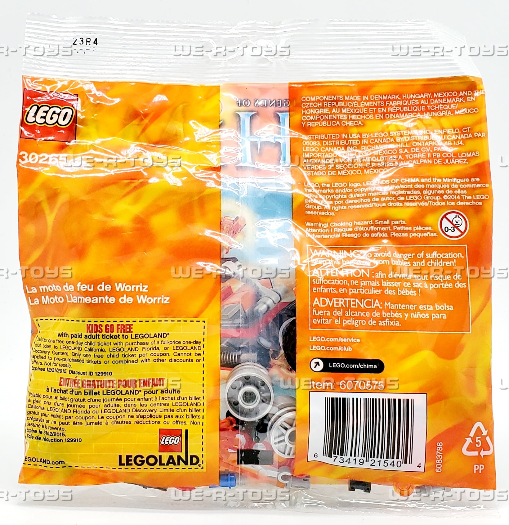 Legends of Chima Worriz' Fire Bike Mini Set LEGO 30265 [Bagged