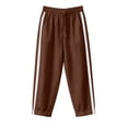 thumbnail image 7 of Hurxie Women Side Stripe Pants Y2k Elastic Waist Wide Leg Baggy Track Pant Lace Trim Parachute Pants with Pockets Coffee,3XL, 7 of 7