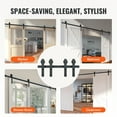 thumbnail image 4 of VEVOR 8 ft, Sliding Barn Door, 96.1'' x 1.5'' x 0.2'' Carbon Steel Material Barn Door Hardware Kit, 4 of 9